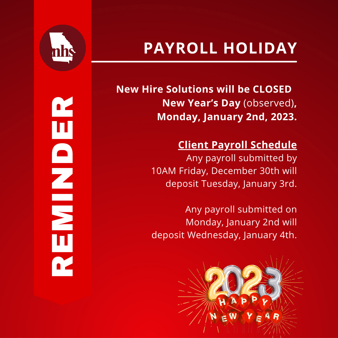 New Year s Day New Hire Solutions